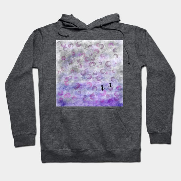 Wall of purple bubbles Hoodie by Kcinnik